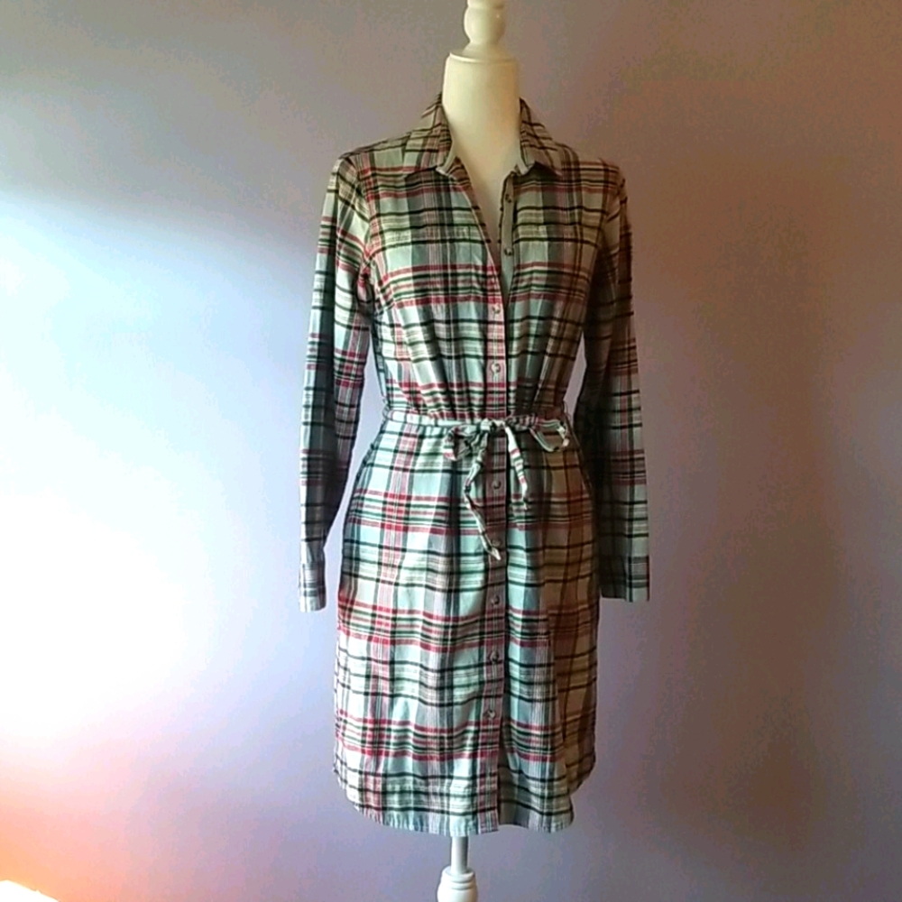 Flannel Shirt Dress| L.L. Bean | Small